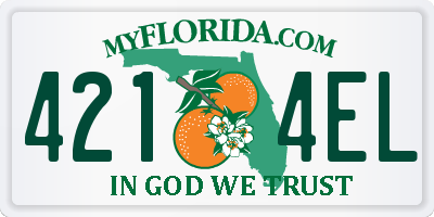 FL license plate 4214EL