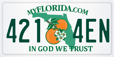 FL license plate 4214EN