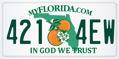 FL license plate 4214EW