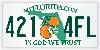 FL license plate 4214FL