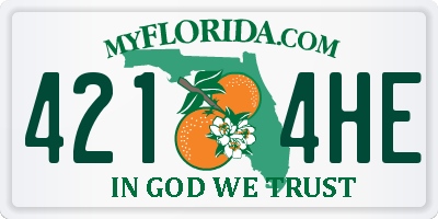 FL license plate 4214HE