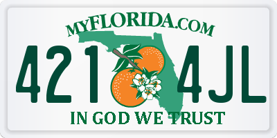 FL license plate 4214JL