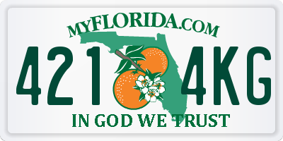 FL license plate 4214KG