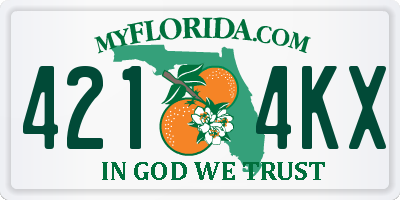 FL license plate 4214KX