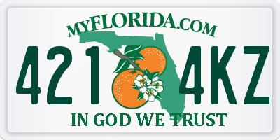 FL license plate 4214KZ