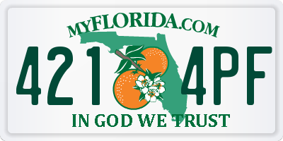 FL license plate 4214PF
