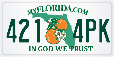 FL license plate 4214PK