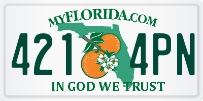 FL license plate 4214PN