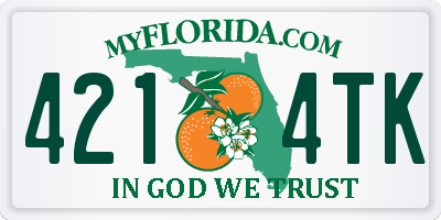 FL license plate 4214TK