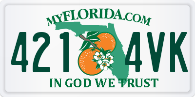 FL license plate 4214VK
