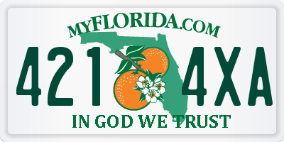 FL license plate 4214XA