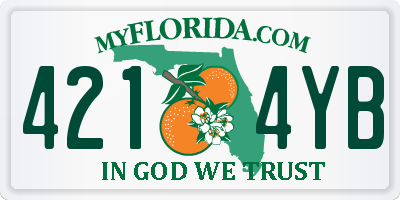 FL license plate 4214YB