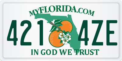 FL license plate 4214ZE