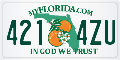 FL license plate 4214ZU