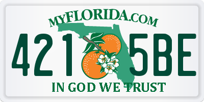 FL license plate 4215BE