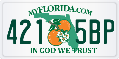 FL license plate 4215BP