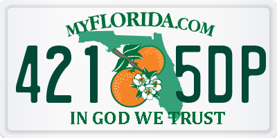 FL license plate 4215DP