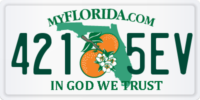 FL license plate 4215EV
