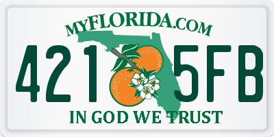 FL license plate 4215FB