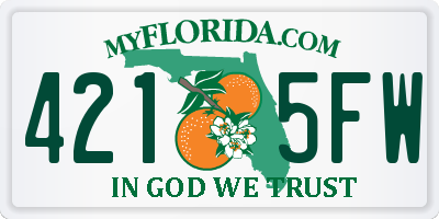 FL license plate 4215FW