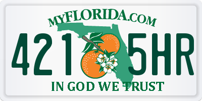 FL license plate 4215HR