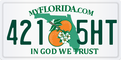 FL license plate 4215HT