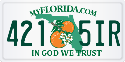 FL license plate 4215IR