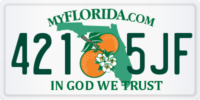 FL license plate 4215JF