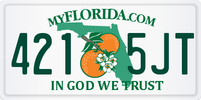 FL license plate 4215JT