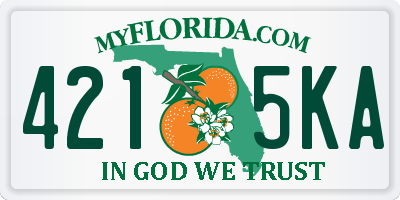 FL license plate 4215KA