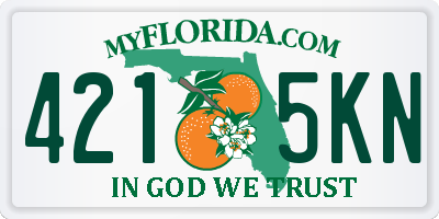 FL license plate 4215KN