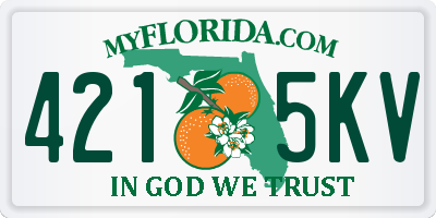 FL license plate 4215KV