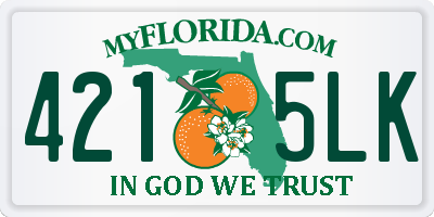 FL license plate 4215LK