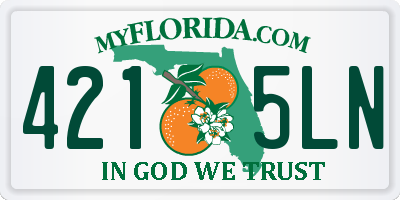 FL license plate 4215LN