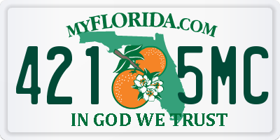 FL license plate 4215MC