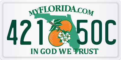 FL license plate 4215OC