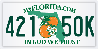 FL license plate 4215OK