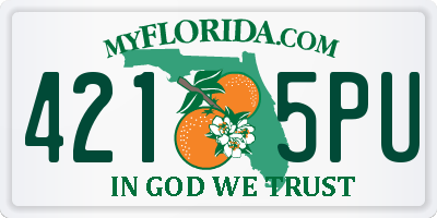 FL license plate 4215PU
