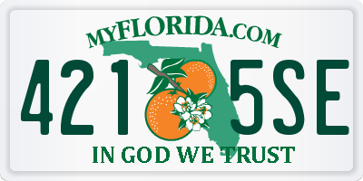 FL license plate 4215SE