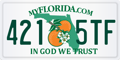 FL license plate 4215TF