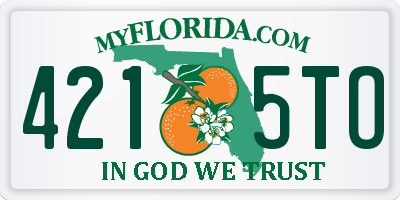 FL license plate 4215TO