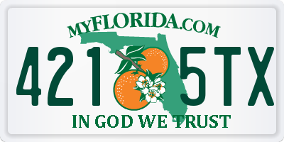 FL license plate 4215TX