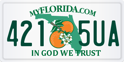 FL license plate 4215UA