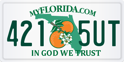 FL license plate 4215UT
