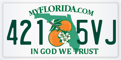 FL license plate 4215VJ