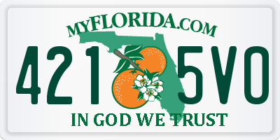 FL license plate 4215VO