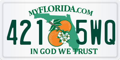 FL license plate 4215WQ