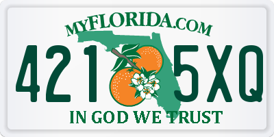 FL license plate 4215XQ