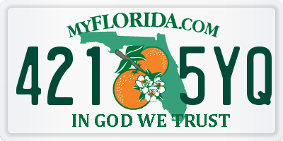 FL license plate 4215YQ