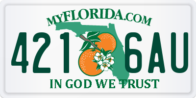 FL license plate 4216AU